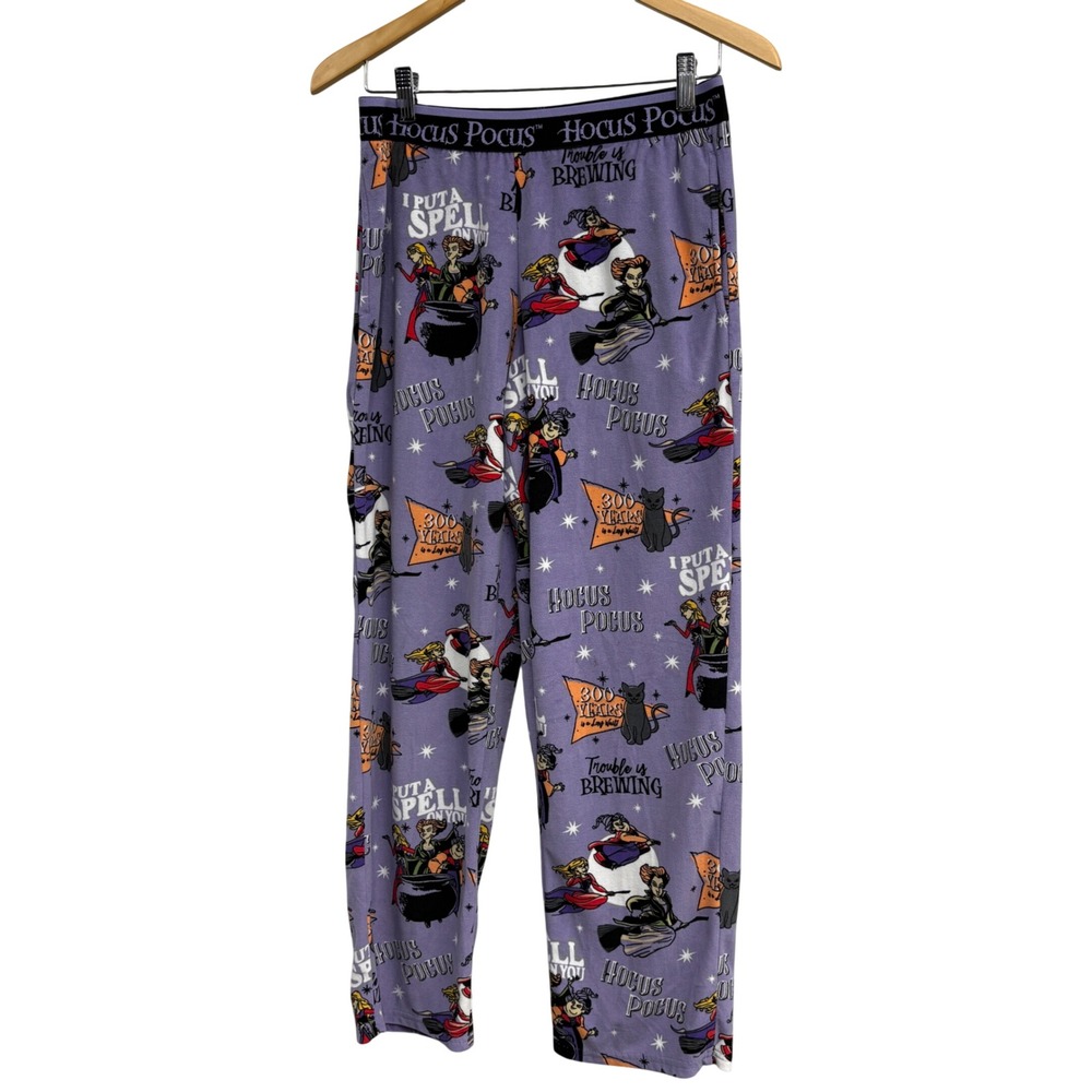 Disney Hocus Pocus‎ Sanderson Sisters Purple Pajama Pants Small LZ44930BJ